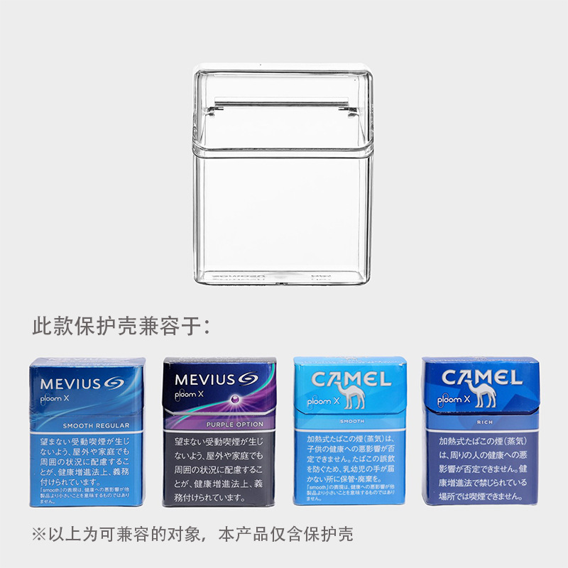 日本七星駱駝EVO加熱煙彈收納盒|Ploom Aura 專用整包透明收納盒|PC加厚款塑料煙盒 2 EVO PLOOM 細節特寫